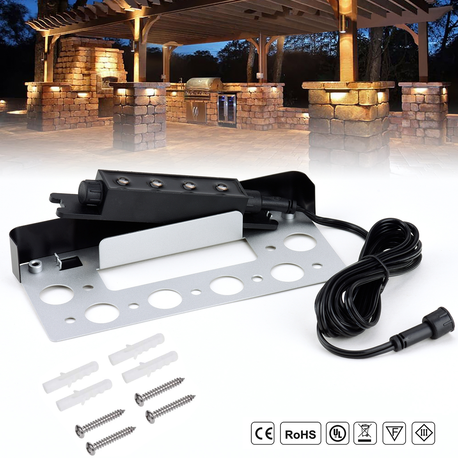 Outdoor Lighting Voltage - 7 Inch LED Hardscape Lights,Retaining Wall