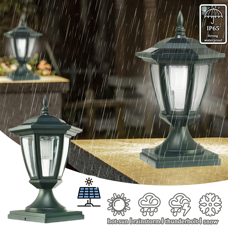 Outdoor Lighting Brass - Outdoor Solar Post Light Waterproof Garden