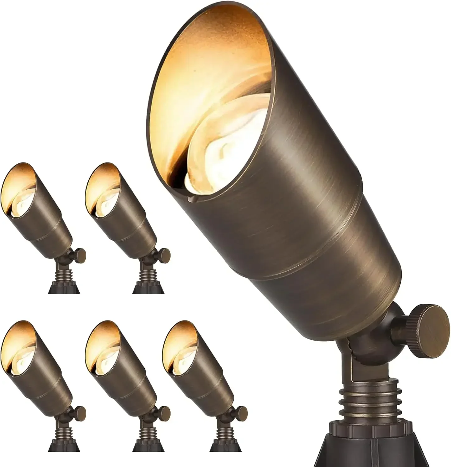 Outdoor Lighting Brass - Solid Brass Outdoor Landscape Spotlights, 12V