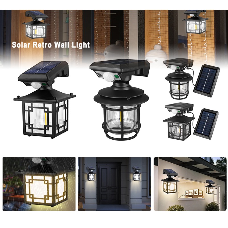 Outdoor Lighting Brass - Retro Solar Outdoor Wall Lamp IP65