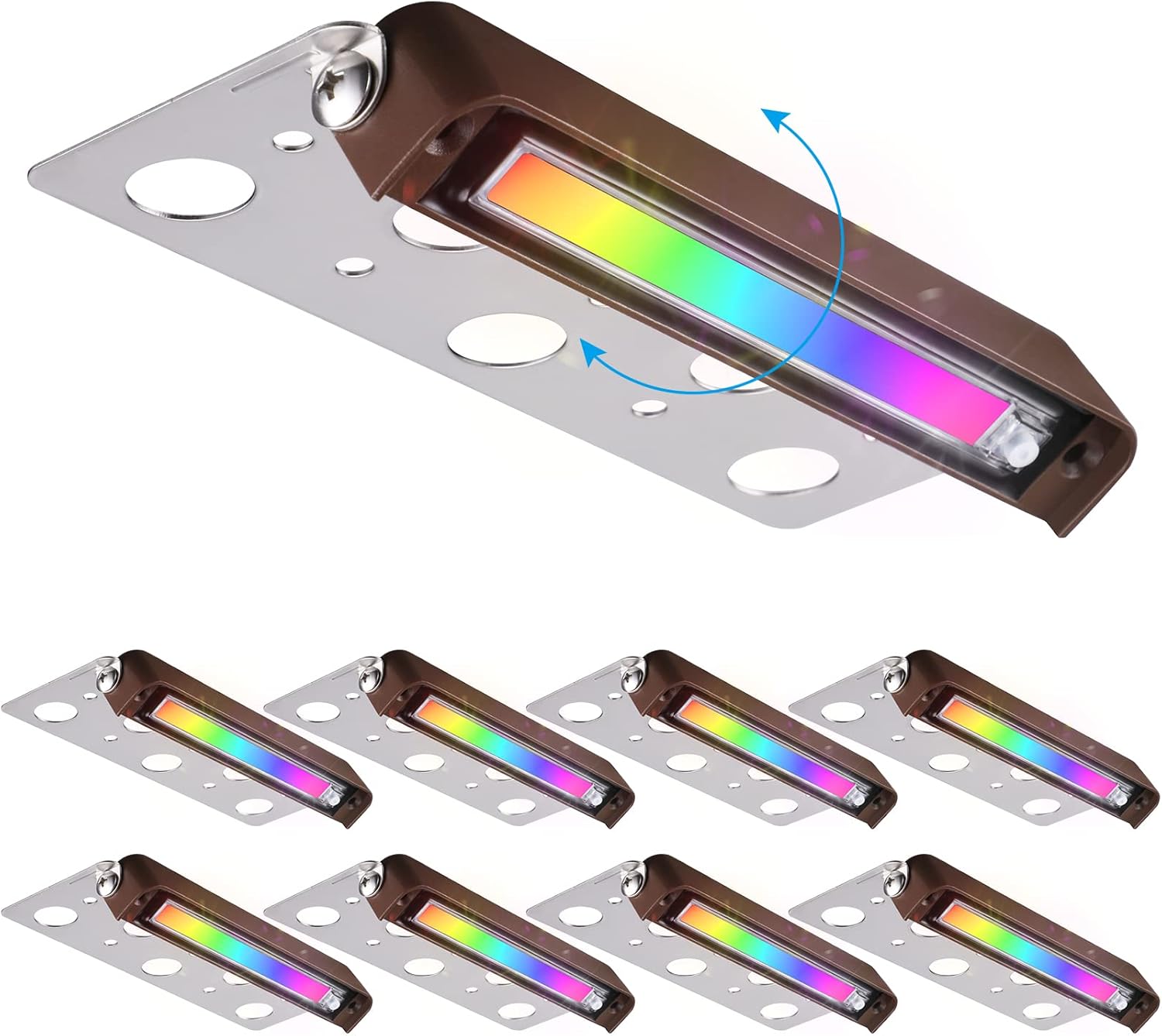 Outdoor Lighting Voltage - 8 Pack RGB 7 Inch 3W