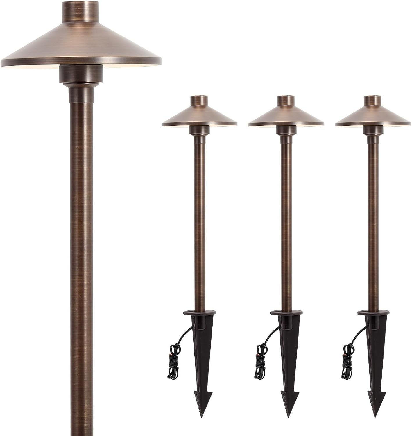 Outdoor Lighting Brass - 4 Pack Solid Brass Low Voltage