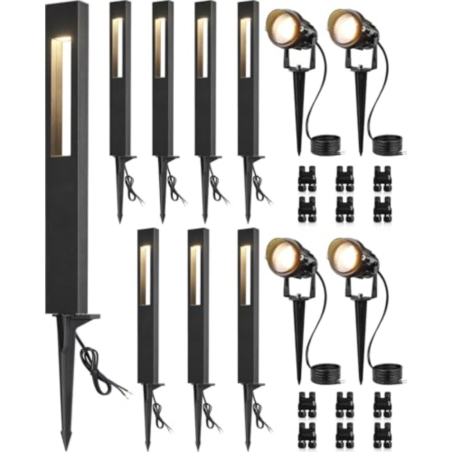 Outdoor Lighting Voltage - 12-Pack Low Voltage Pathway Lights Wired