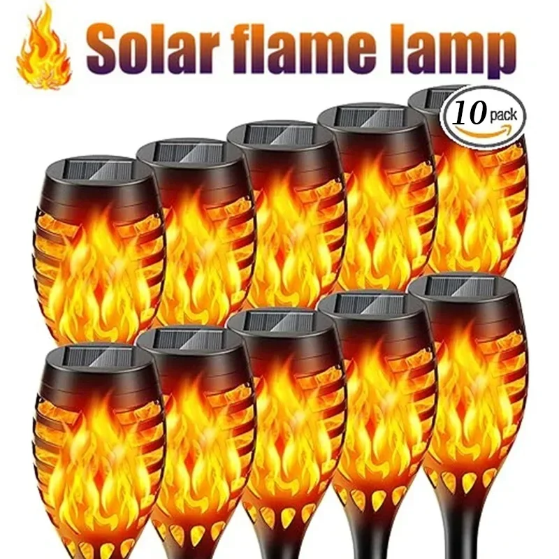 Outdoor Lighting Transformer - 1-10Pack Solar Flame Light Outdoor 96/12