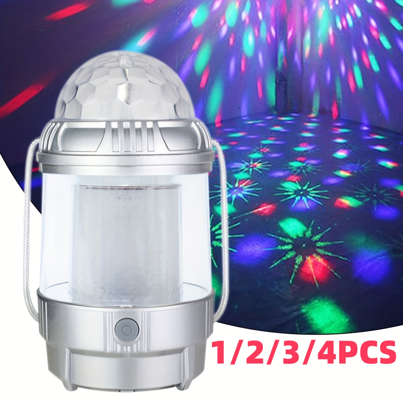 Outdoor Lighting Battery - 1-4PCS LEDCamping Lantern Rechargeable,1500mAh PowerBank,3Light Modes