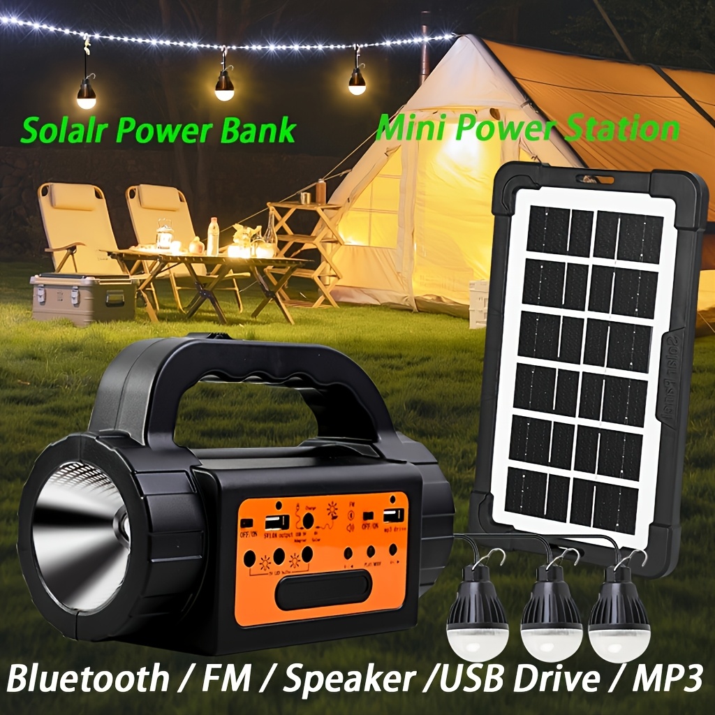 Outdoor Lighting Lanterns - Solar Rechargeable Camping Lights Outdoor, Powered