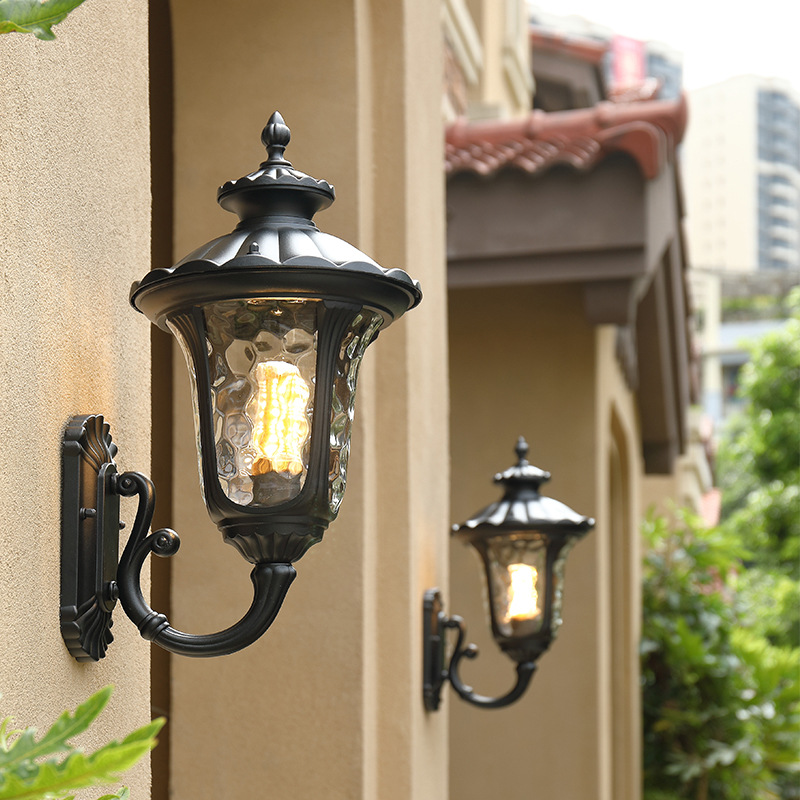 Outdoor Lighting Brass - European Retro Outdoor Waterproof Wall Lamp