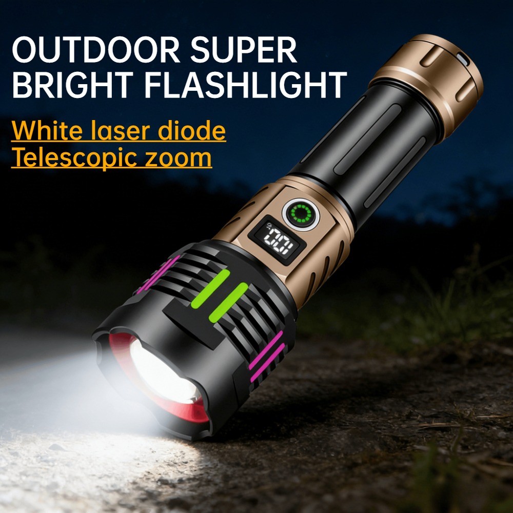 Outdoor Lighting Lanterns - Super Bright White Light LED Flashlight