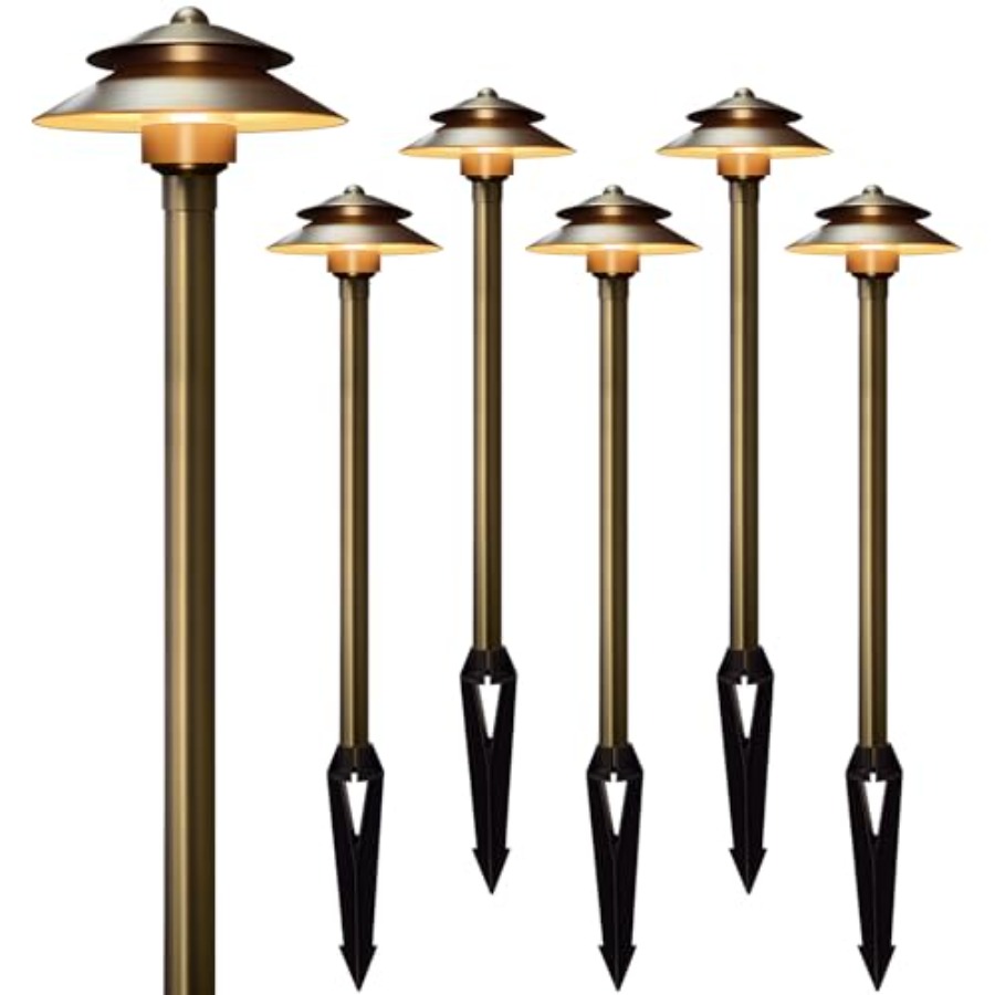 Outdoor Lighting Brass - Solid Brass Low Voltage Landscape Pathway