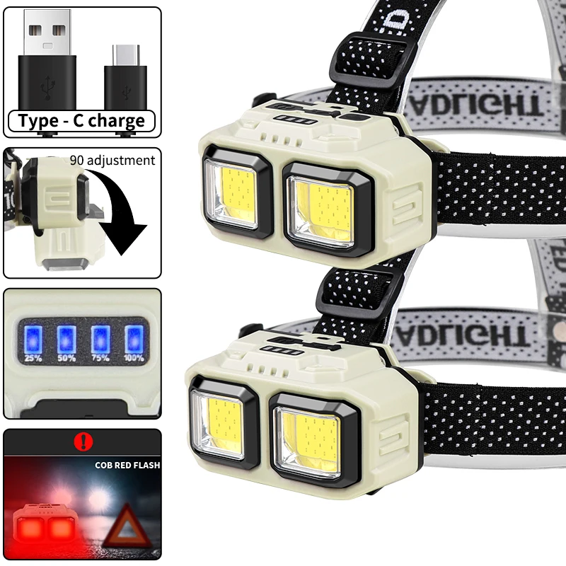 COB LED Headlamp Rechargeable  - Outdoor Lighting Jobs のレビューと価格