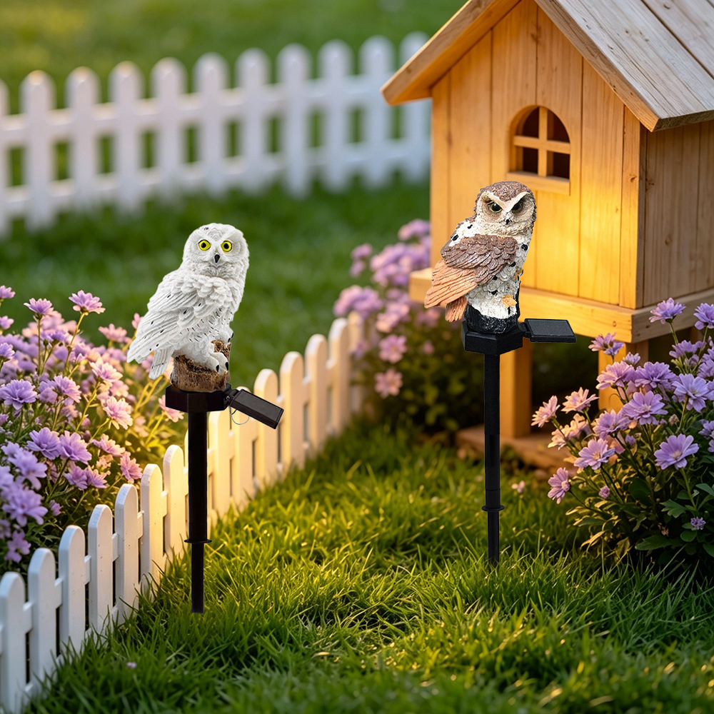 Owl Solar Light, Resin Owl Gro - Outdoor Lighting Panel のレビューと価格