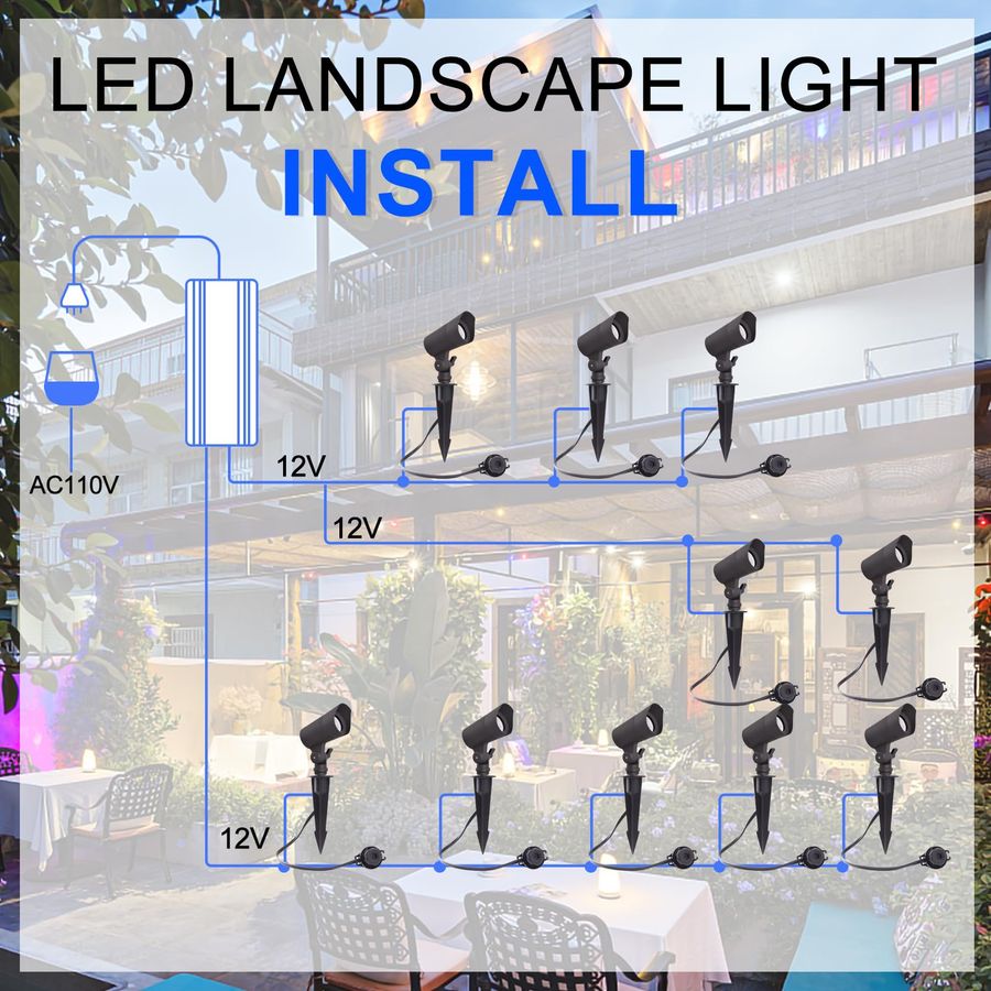 LED Landscape Lights with Conn - Outdoor Lighting Voltage のレビューと価格