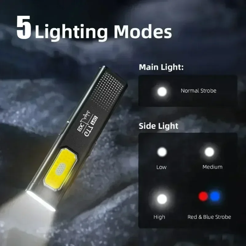 Mini LED Flashlight USB C Rech - Outdoor Lighting Lanterns のレビューと価格