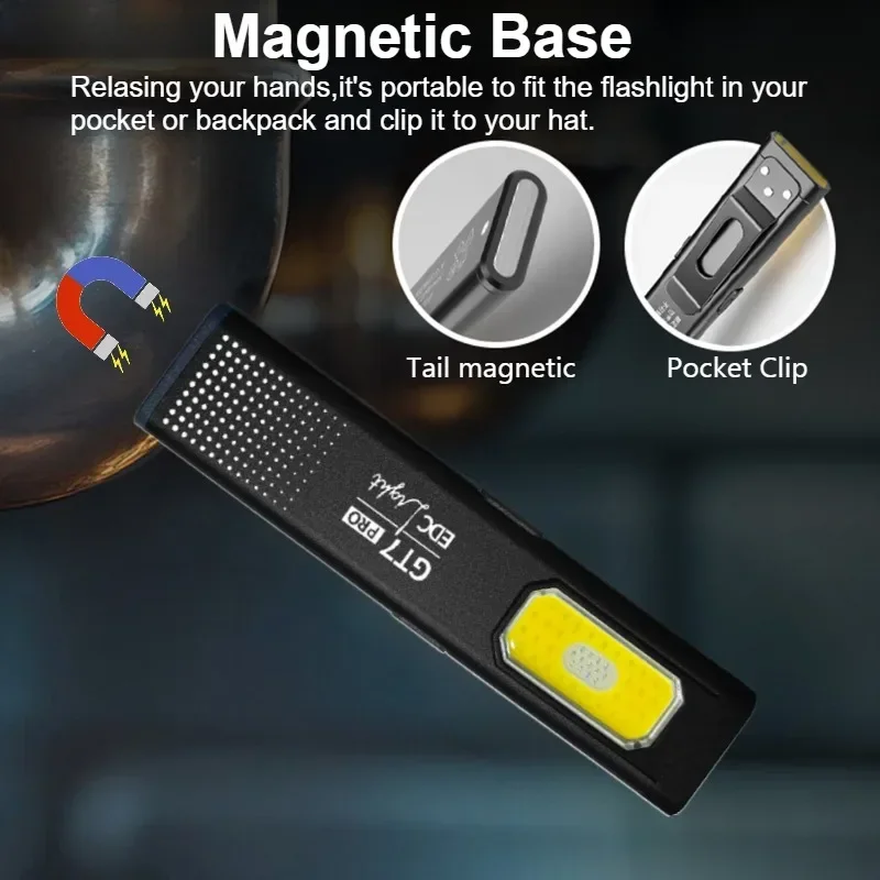 Mini LED Flashlight USB C Rech - Outdoor Lighting Lanterns のレビューと価格