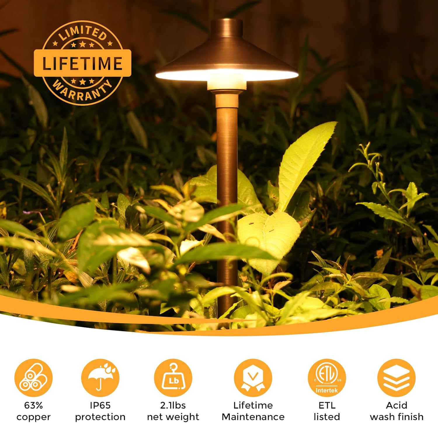4 Pack Solid Brass Low Voltage - Outdoor Lighting Brass のレビューと価格