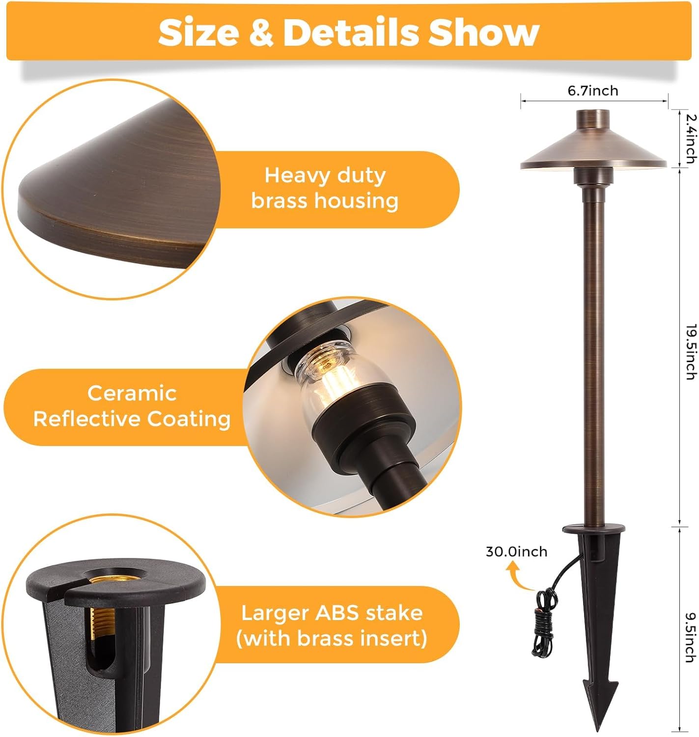 4 Pack Solid Brass Low Voltage - Outdoor Lighting Brass のレビューと価格