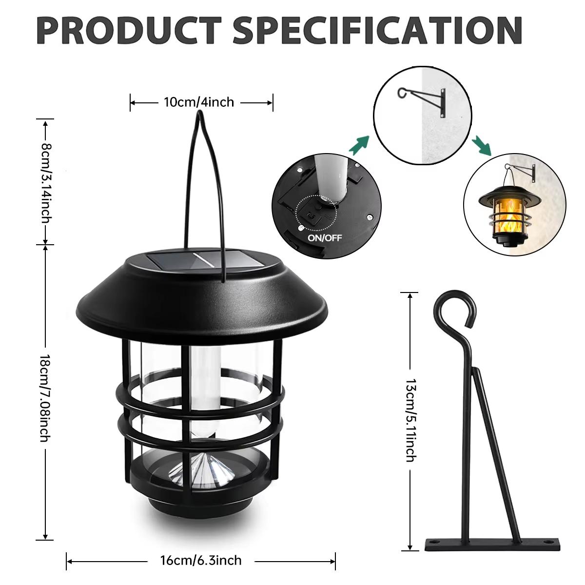 Solar Hanging Flickering Flame - Outdoor Lighting Brass のレビューと価格