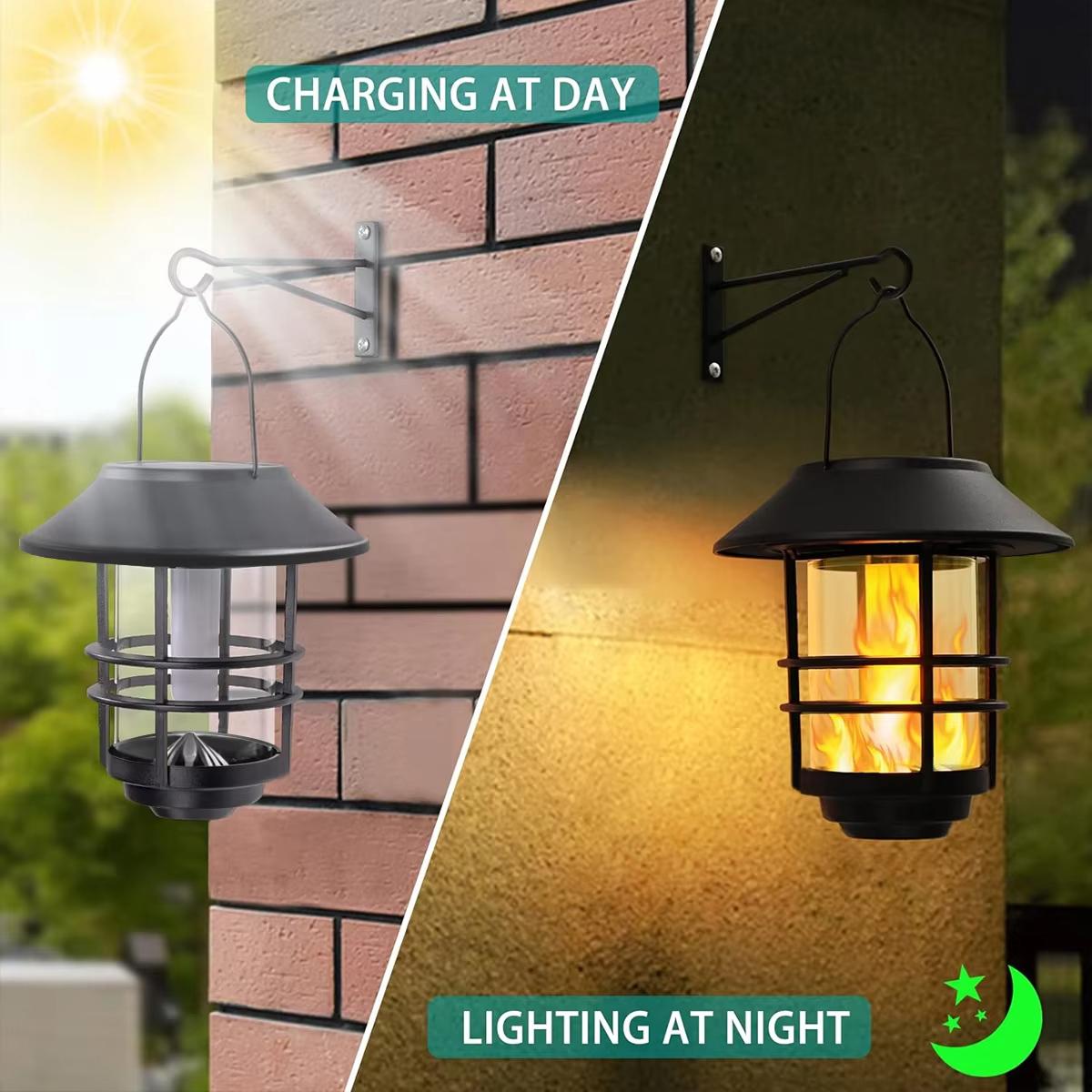 Solar Hanging Flickering Flame - Outdoor Lighting Brass のレビューと価格