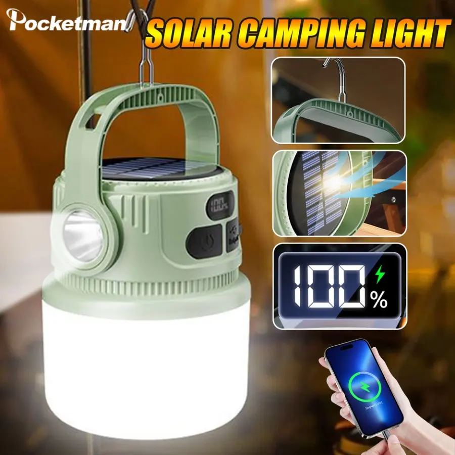 Solar Rechargeable Camping Lan - Outdoor Lighting Transformer のレビューと価格