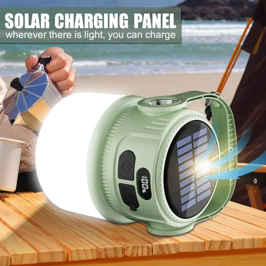 Solar Rechargeable Camping Lan - Outdoor Lighting Transformer のレビューと価格