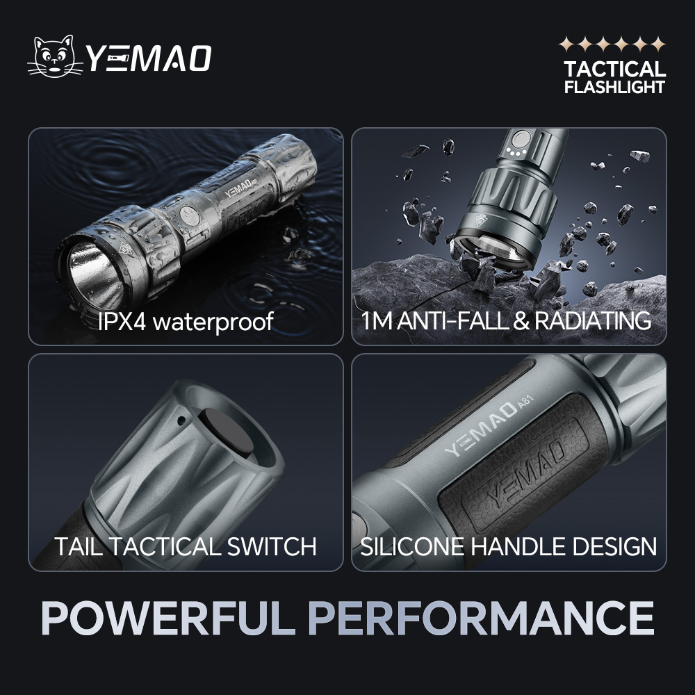 YEMAO-A81 6210LM Flashlight, U - Outdoor Lighting Battery のレビューと価格