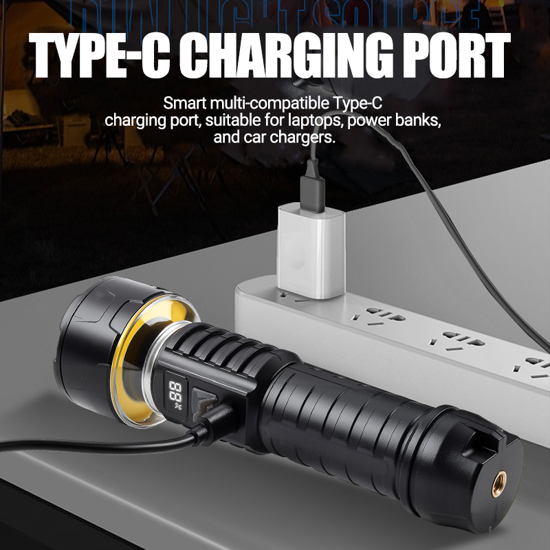 COB LED Flashlight Rechargeabl - Outdoor Lighting Lanterns のレビューと価格