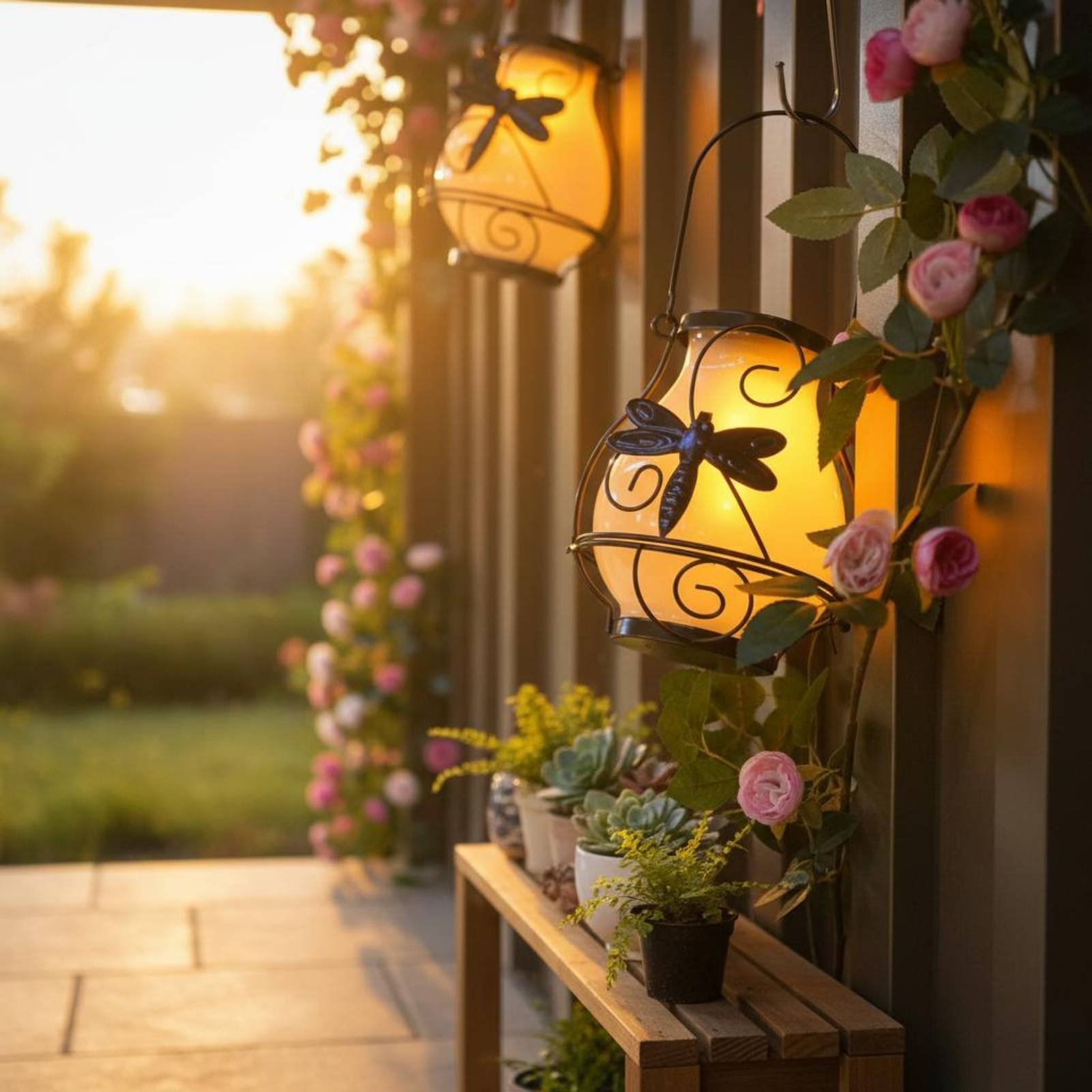 Solar Butterfly Lantern Waterp - Outdoor Lighting Battery のレビューと価格