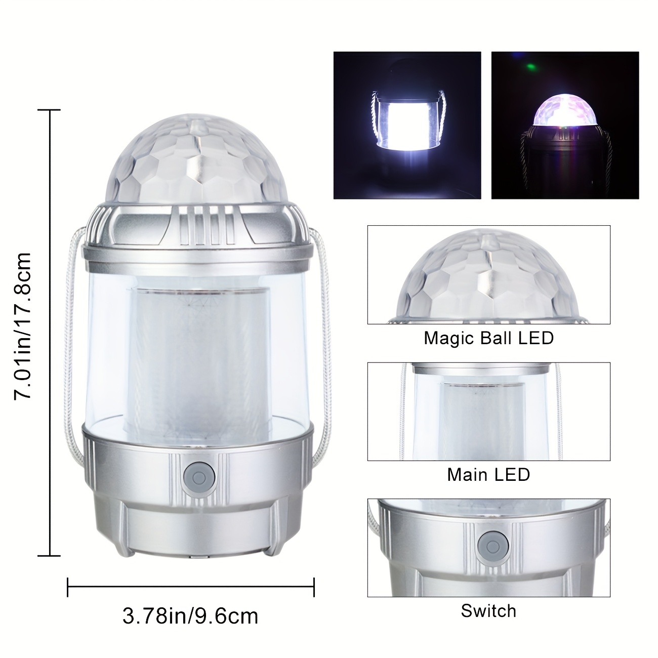 1-4PCS LEDCamping Lantern Rech - Outdoor Lighting Battery のレビューと価格