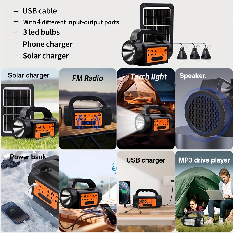 Solar Rechargeable Camping Lig - Outdoor Lighting Lanterns のレビューと価格