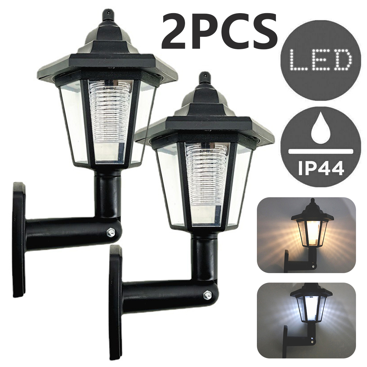 2Pcs Solar Outdoor Light Garde - Outdoor Lighting Brass のレビューと価格