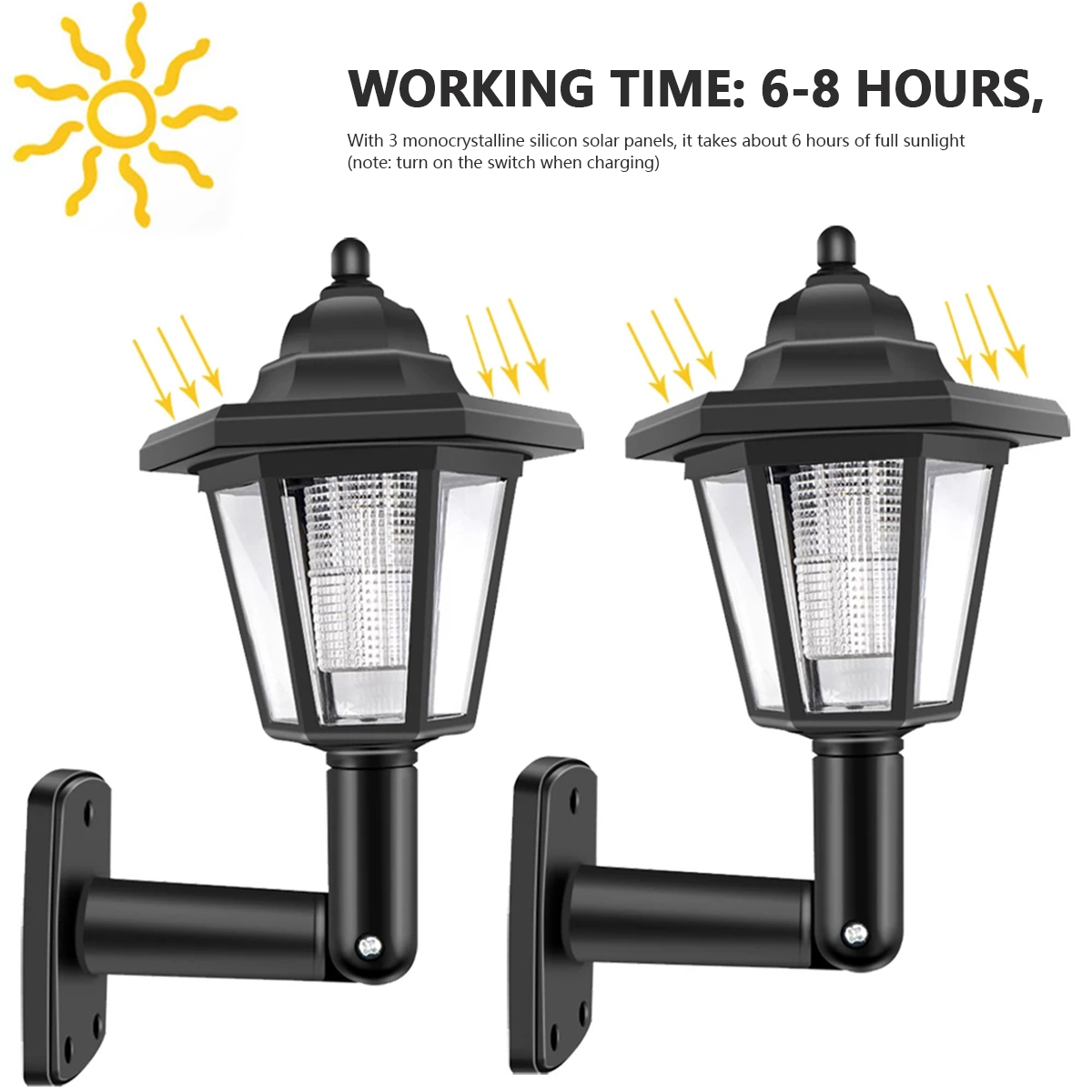 2Pcs Solar Outdoor Light Garde - Outdoor Lighting Brass のレビューと価格