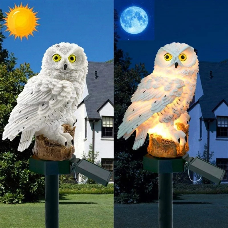Solar Owl Statue Garden Light  - Outdoor Lighting Panel のレビューと価格