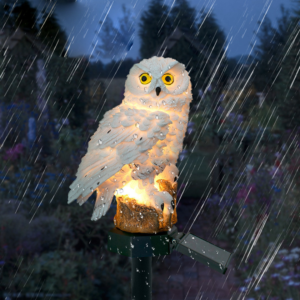Solar Owl Statue Garden Light  - Outdoor Lighting Panel のレビューと価格