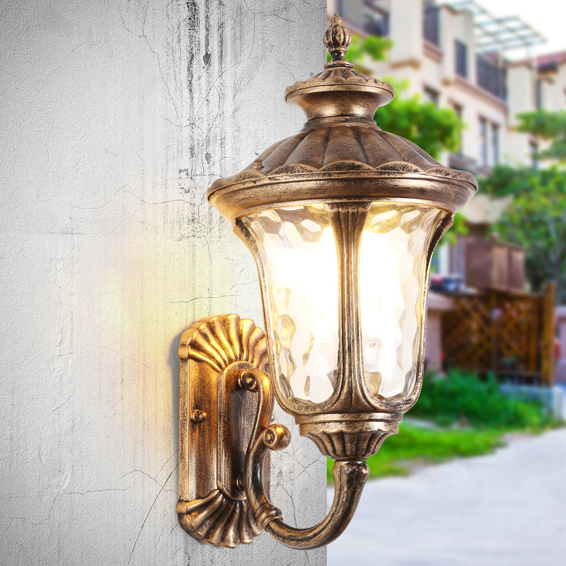 European Retro Outdoor Waterpr - Outdoor Lighting Brass のレビューと価格