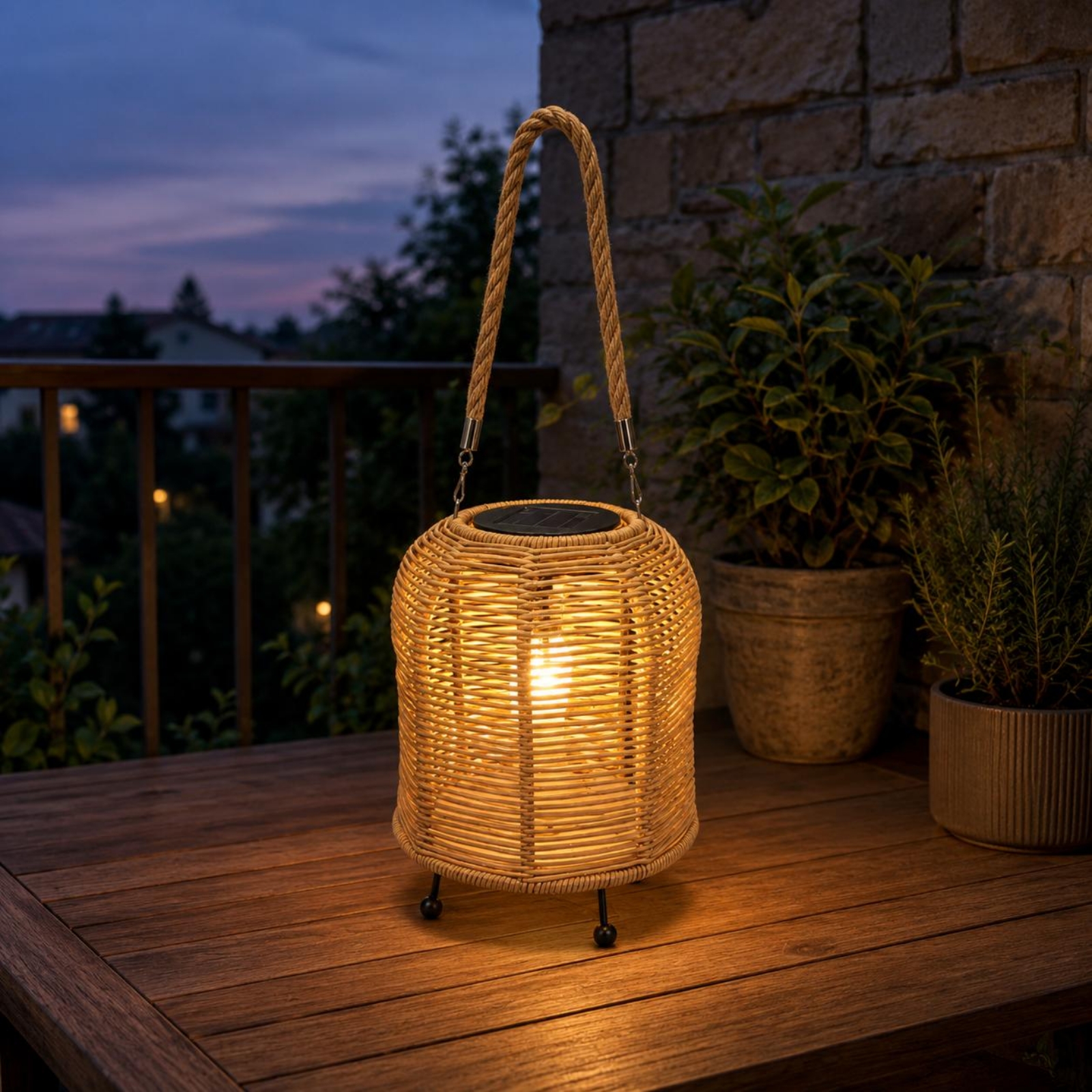 Handwoven Solar Lantern Warm L - Outdoor Lighting Battery のレビューと価格