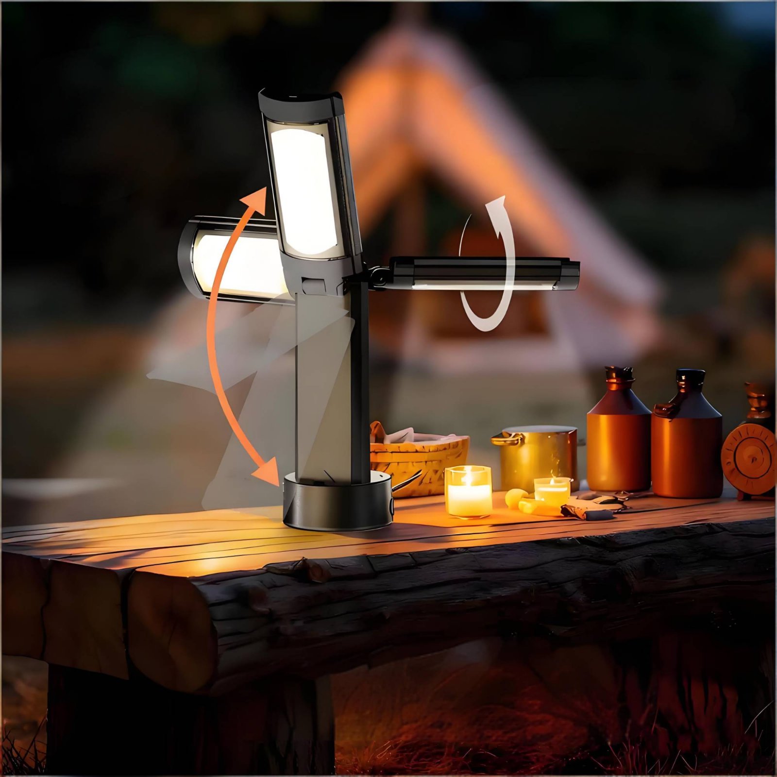 Telescopic Tent Lamp Adjustabl - Outdoor Lighting Battery のレビューと価格