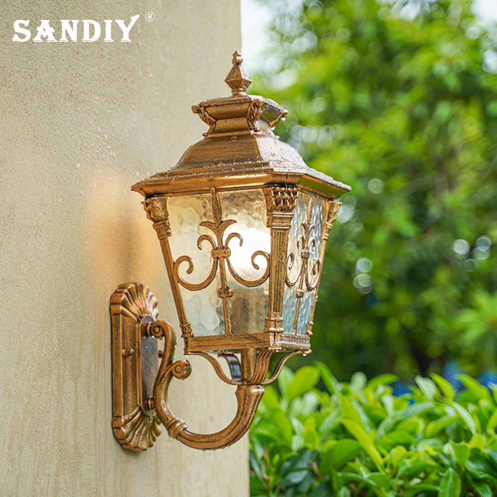 SANDIY Vintage Wall Light Outd - Outdoor Lighting Brass のレビューと価格