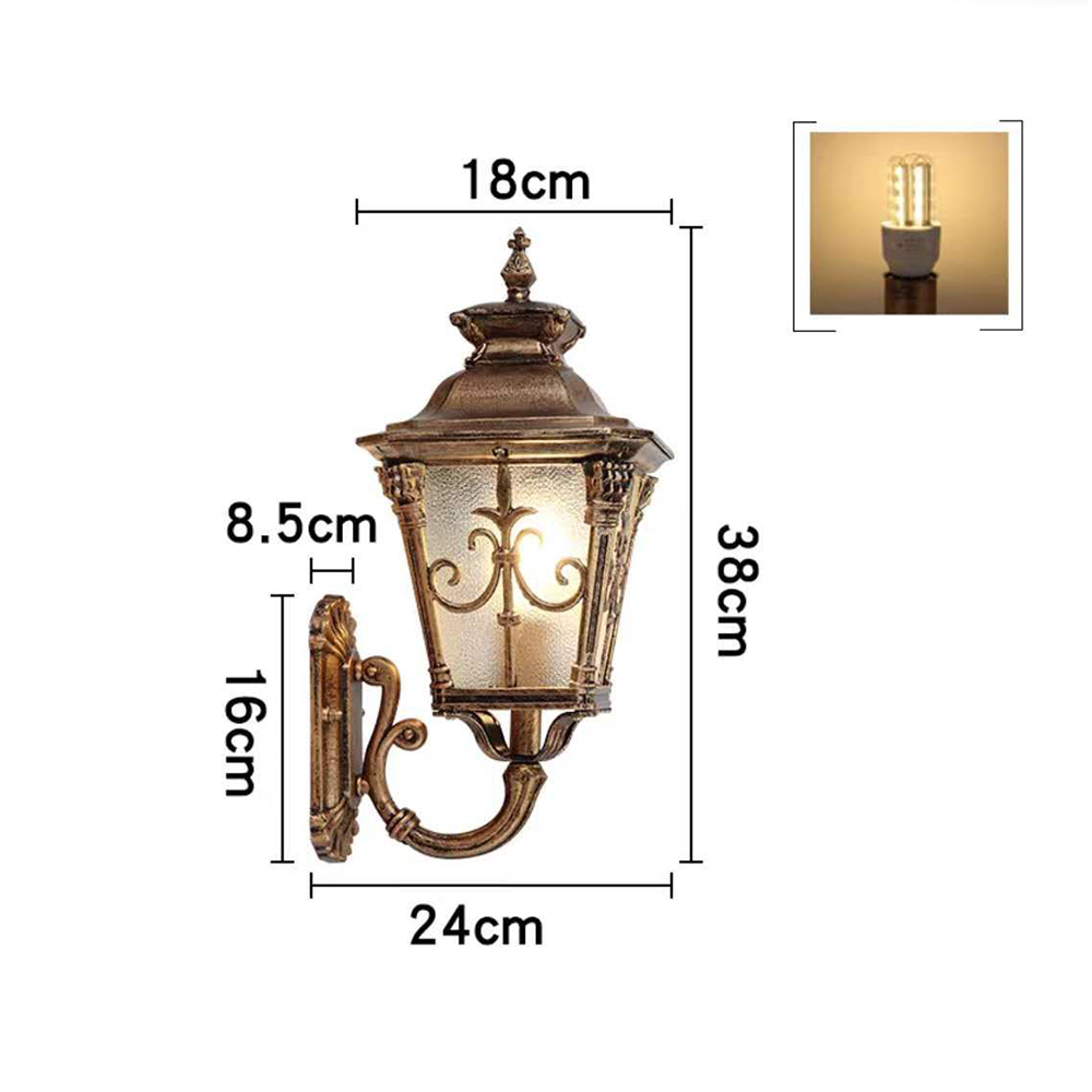 SANDIY Vintage Wall Light Outd - Outdoor Lighting Brass のレビューと価格