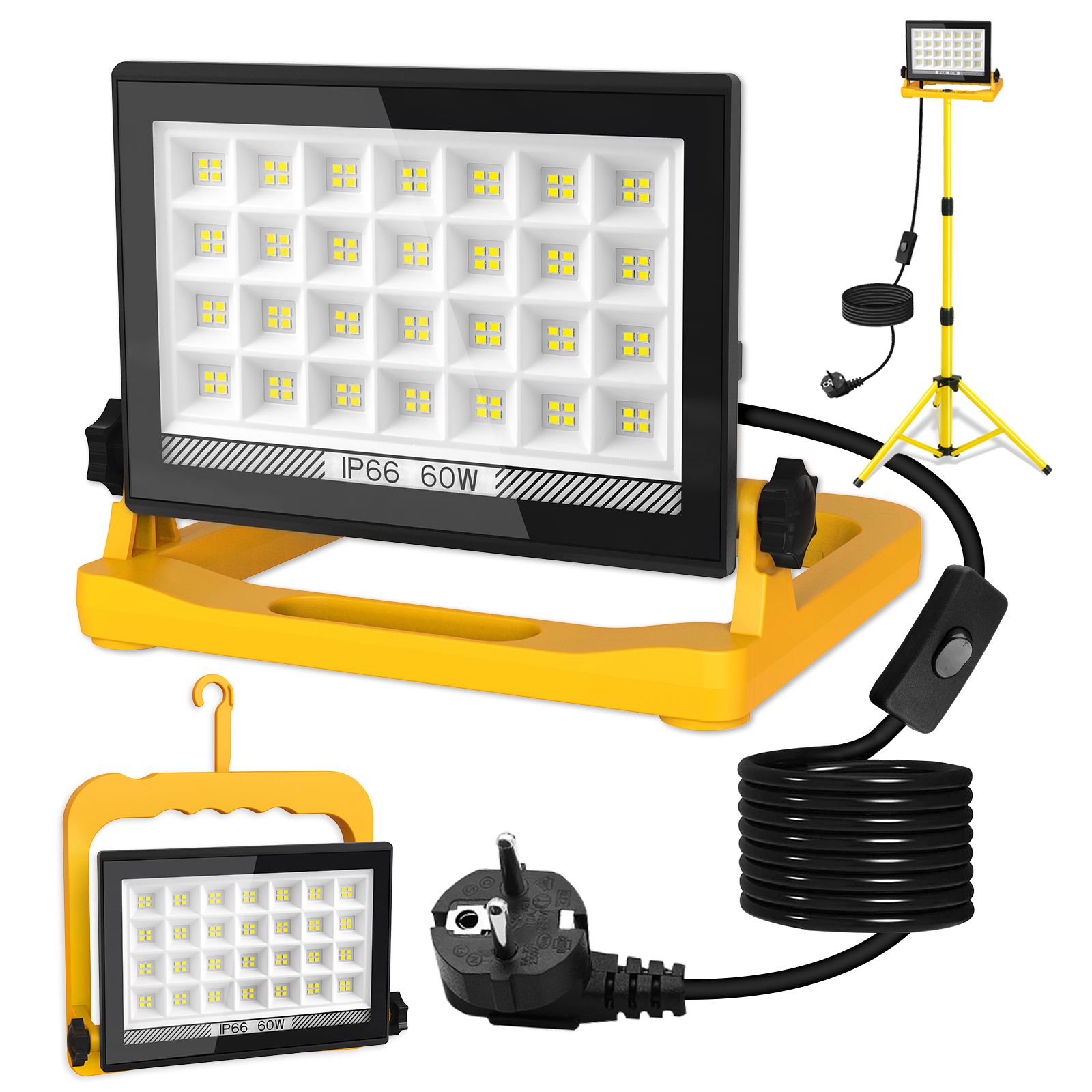 60W 5400LM Folding Stand Work  - Outdoor Lighting Jobs のレビューと価格