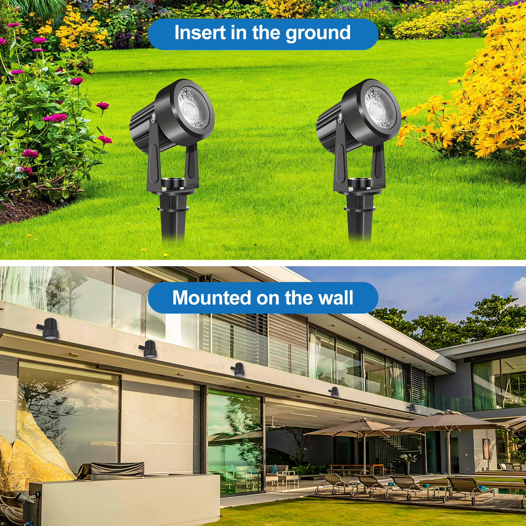 4/6/8LEDS 3000K Outdoor Spotli - Outdoor Lighting Voltage のレビューと価格