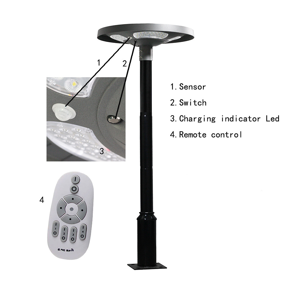 Waterproof IP65 UFO Solar LED  - Outdoor Lighting Battery のレビューと価格