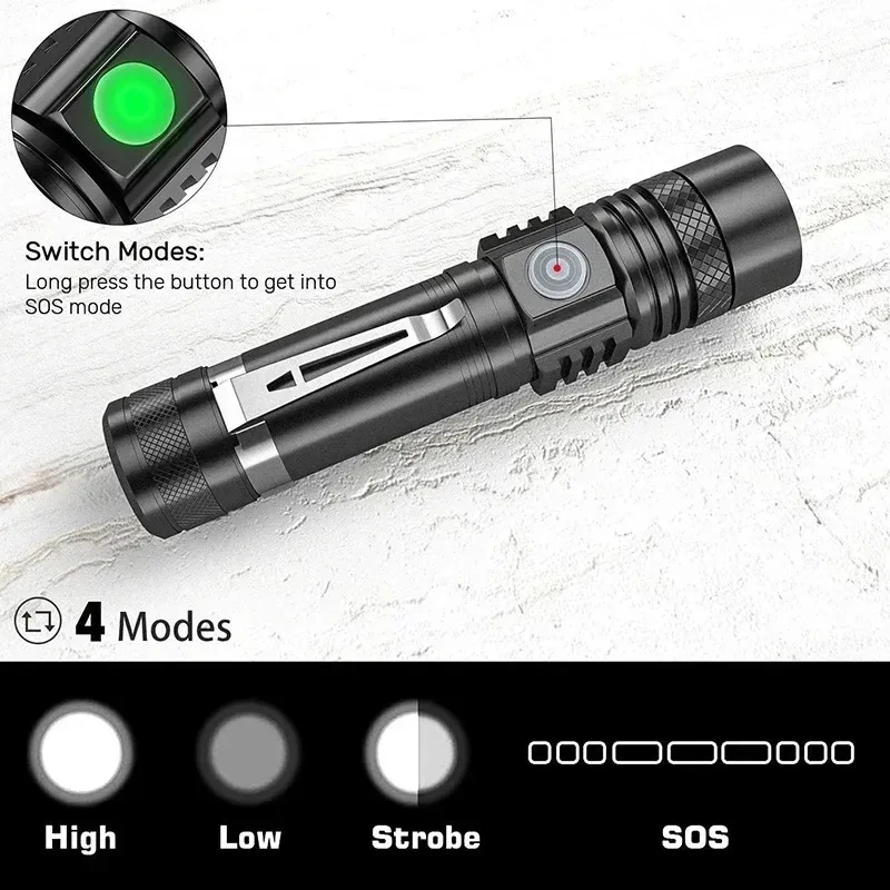 T6 LED Rechargeable Flashlight - Outdoor Lighting Panel のレビューと価格