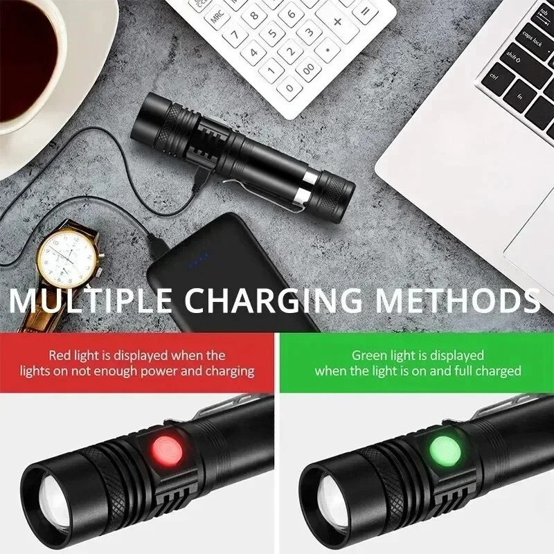T6 LED Rechargeable Flashlight - Outdoor Lighting Panel のレビューと価格
