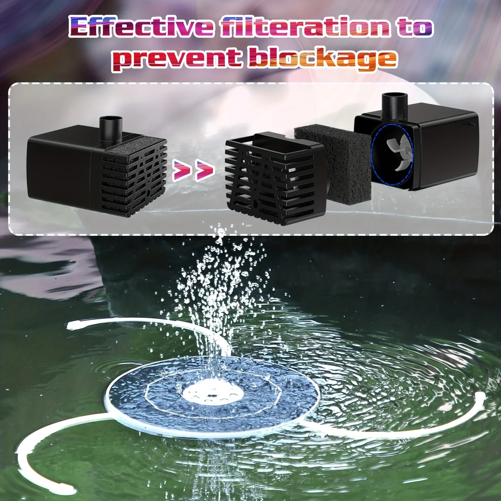 6.5W LED Solar Fountain Pump w - Outdoor Lighting Transformer のレビューと価格